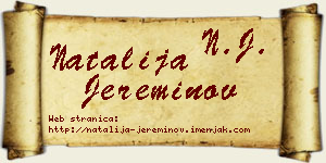 Natalija Jereminov vizit kartica